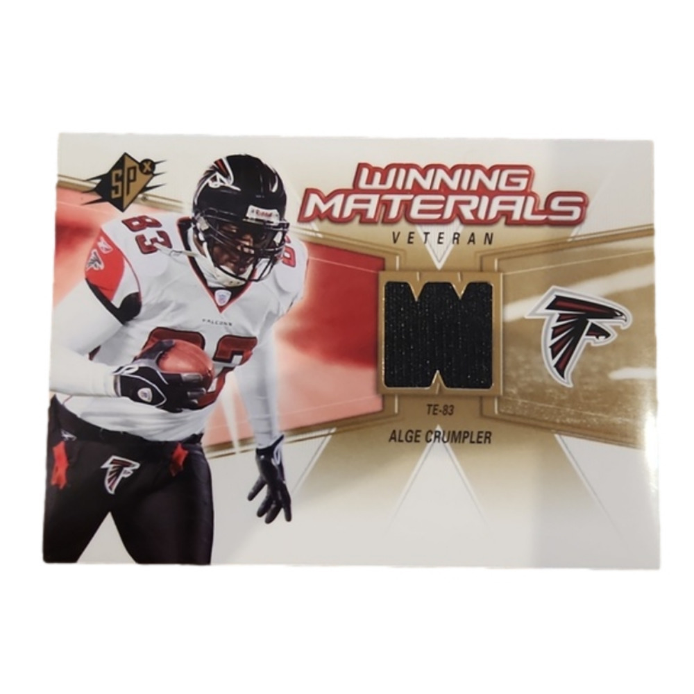 UPPER Deck SPX ATL Falcons Alge Crumpler Game Worn Jersey Card